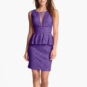 NWT Hailey Logan by Adrianna Papell Lace Peplum Sleeveless Dress Size 4